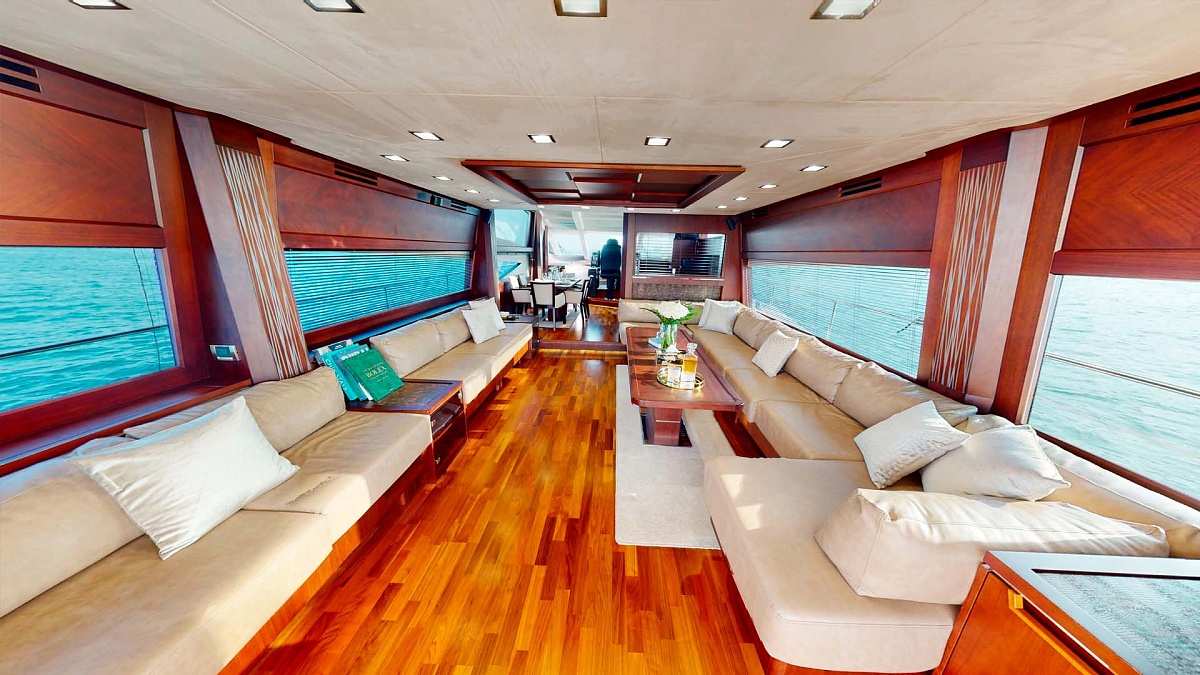 Аренда моторной яхты Galeon 780 Crystal в Дубае - ОАЭ